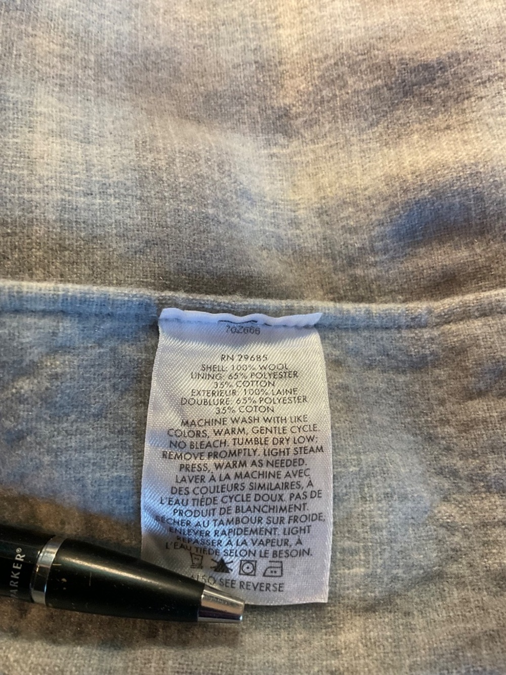 Pendleton-Board Shirt-100% Wool-Shadow Plaid Loop Collar Blue Cream-Size ( XL) - Picture 8 of 12